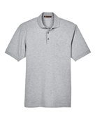 Harriton Men's 5.6 oz. Easy Blend Polo with Pocket M265P GREY HEATHER Pocket